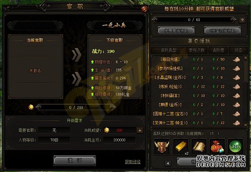 烈火战神sf官职系统